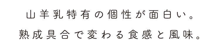 熟成具合で変わる食感と風味